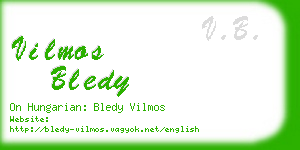 vilmos bledy business card